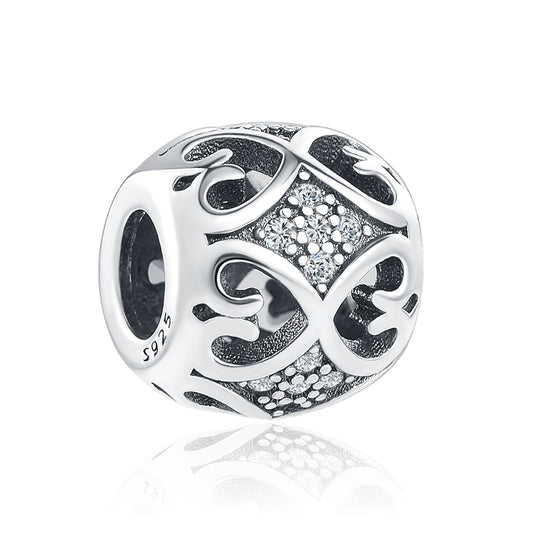 Double Heart Stamen Charm