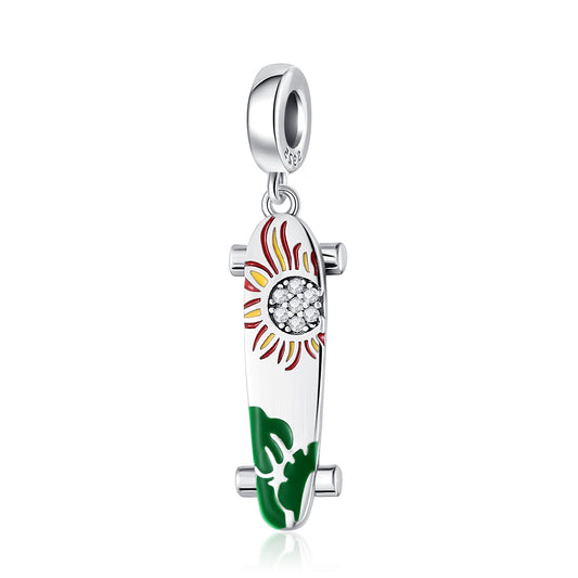 Scooter and Sunflowers Charm