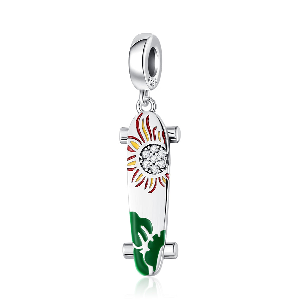 Scooter and Sunflowers Charm