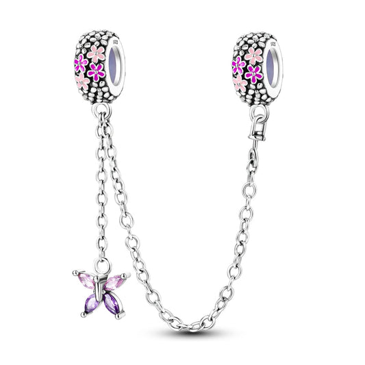 Purple Butterfly Safety Chain
