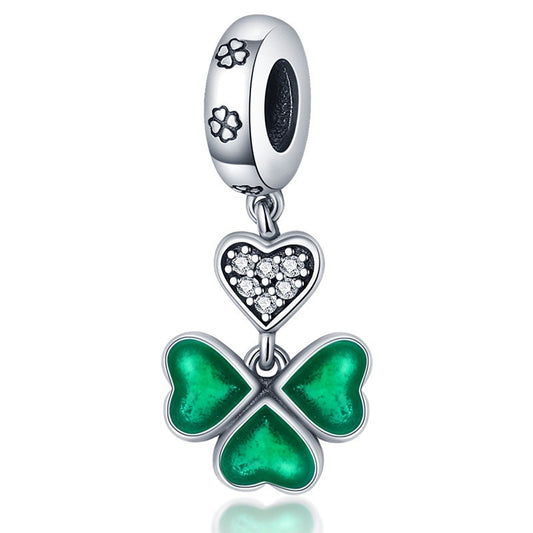 Lucky Green Leaves Charm