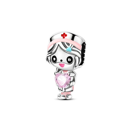 Nurse Holding Heart Charm