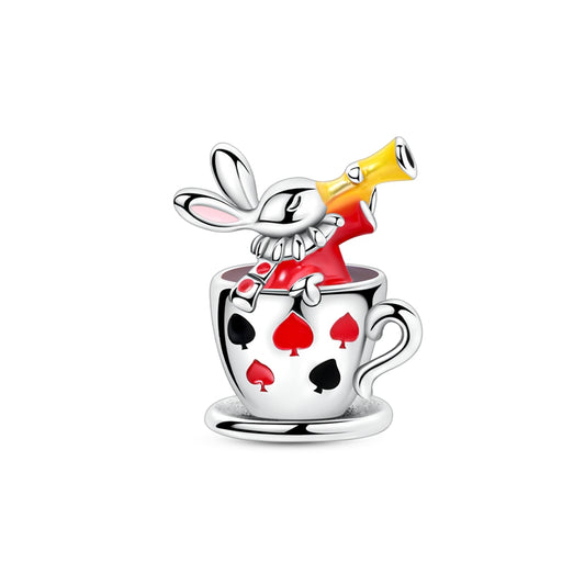 Poker Teacup Rabbit Charm