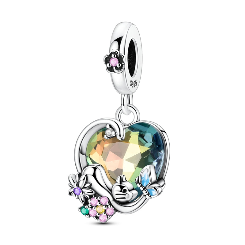 Cat Catching Butterfly Charm