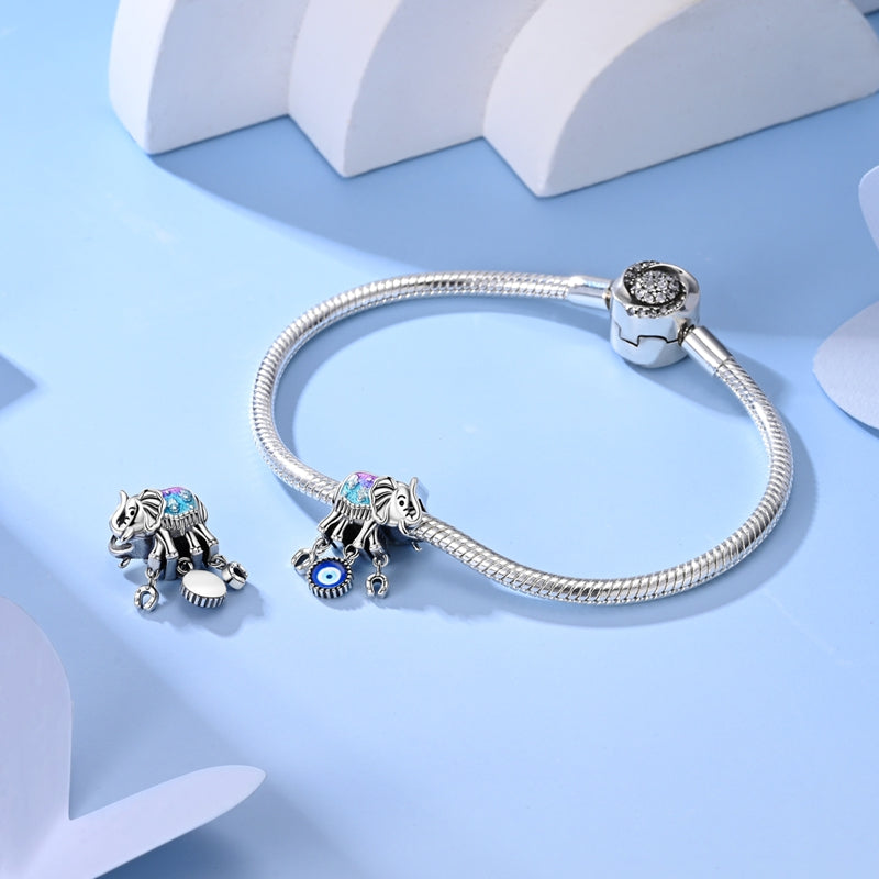 Blue Elephant Charm