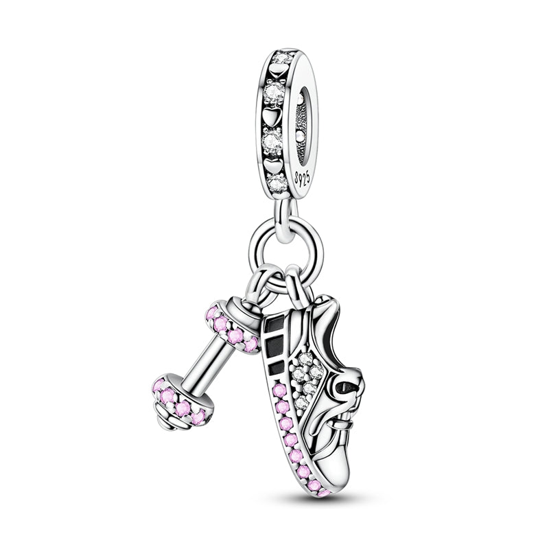 Dumbbell Sports Shoe Charm