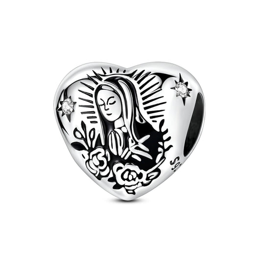 Our Lady of Mercy Heart Charm
