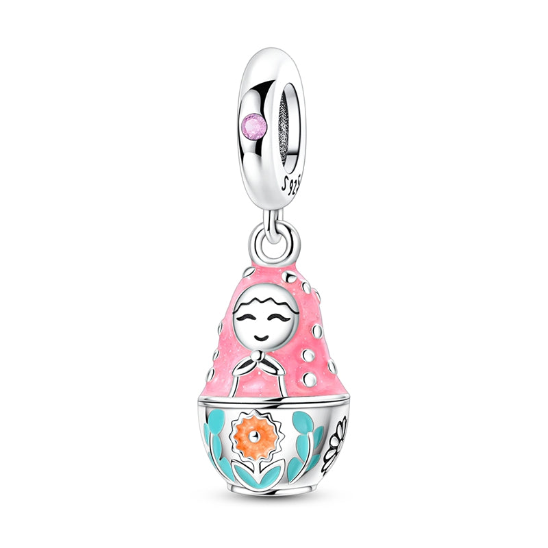 Pastel Russian Nesting Doll Charm