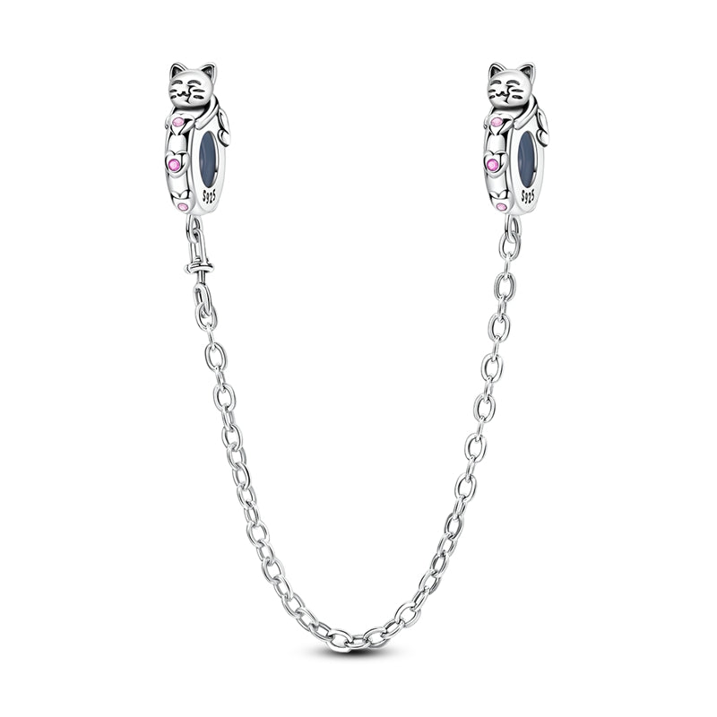 Cat Hug Heart Safety Chain