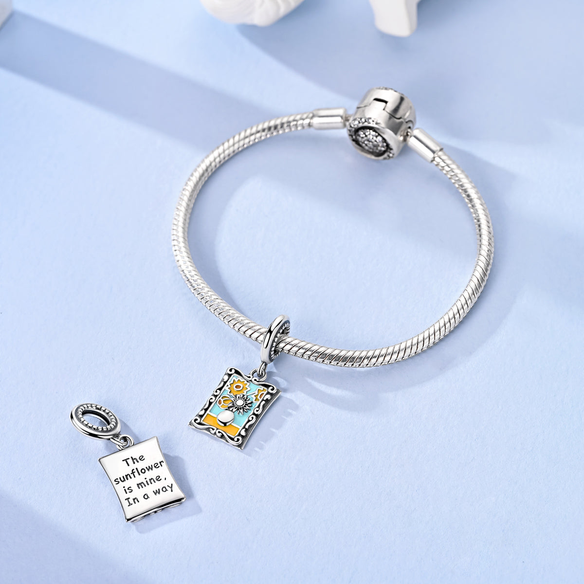 Sunflower Oil Painting Charm