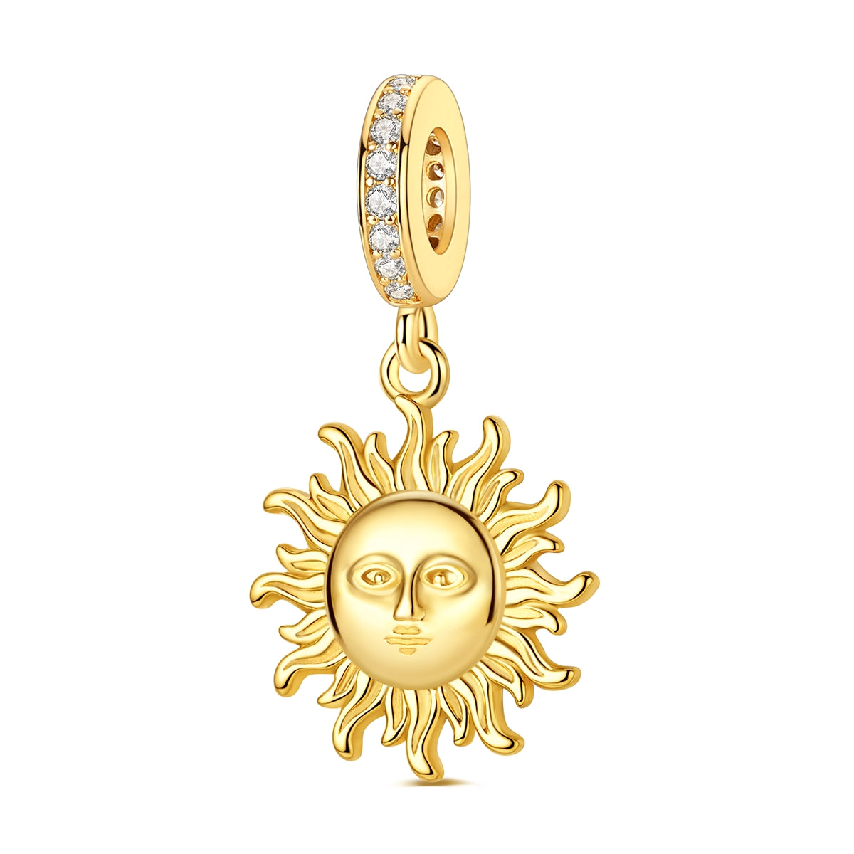Golden Sun Face Charm