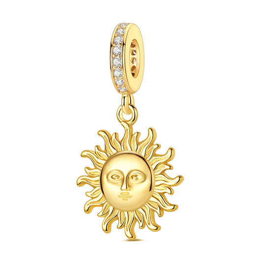 Golden Sun Face Charm