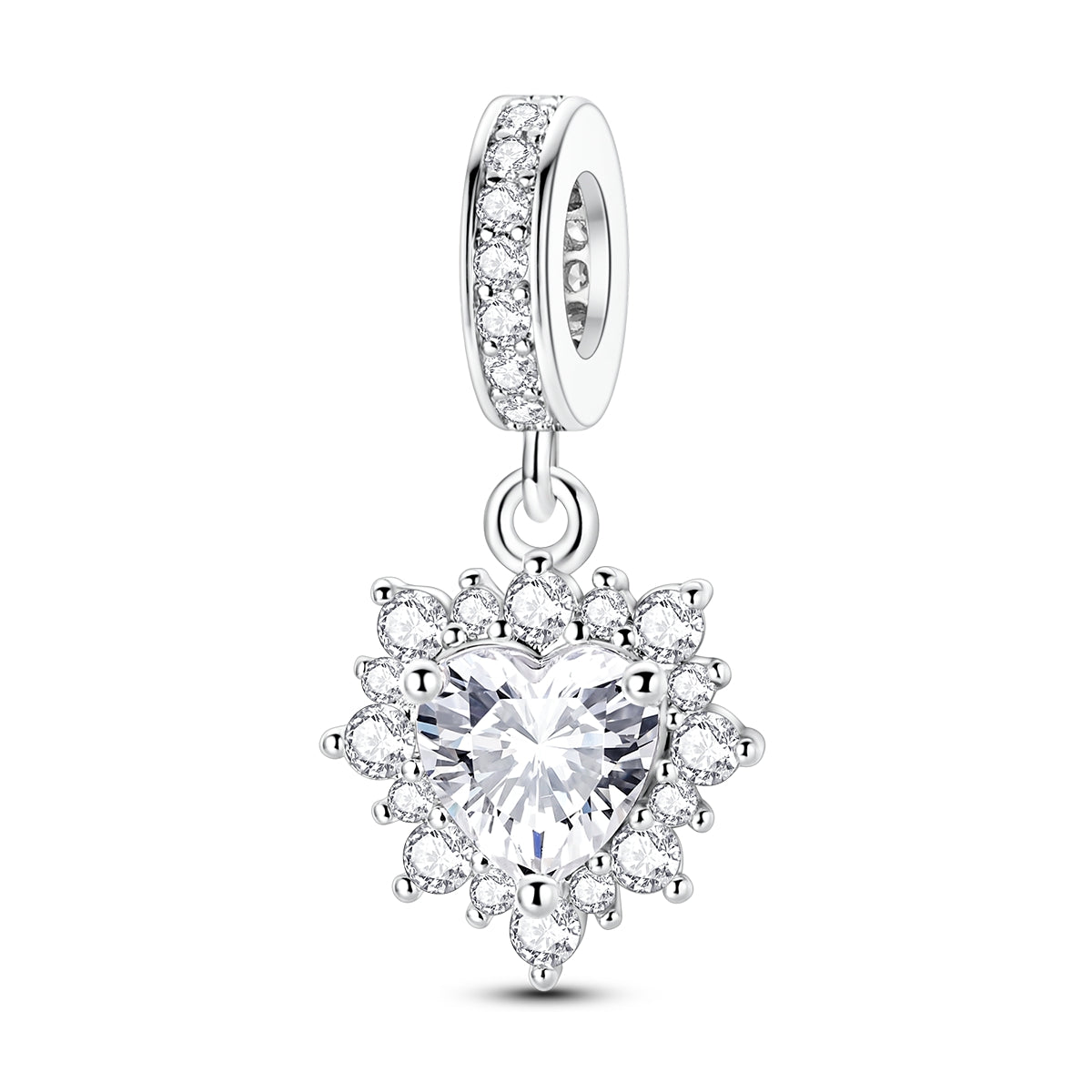 Sparkling Heart Charm