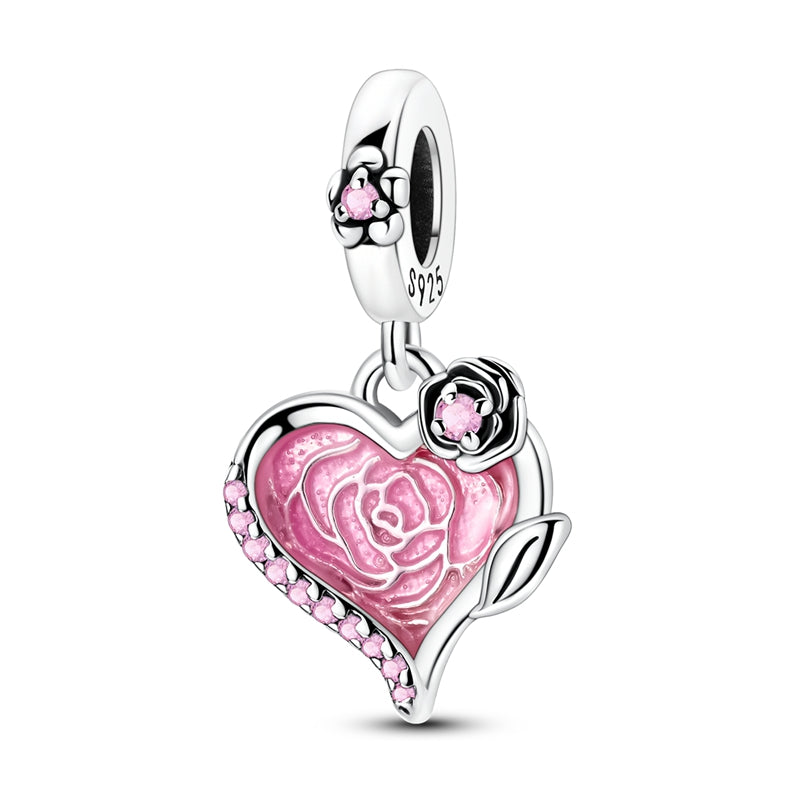 Pink Rose Charm