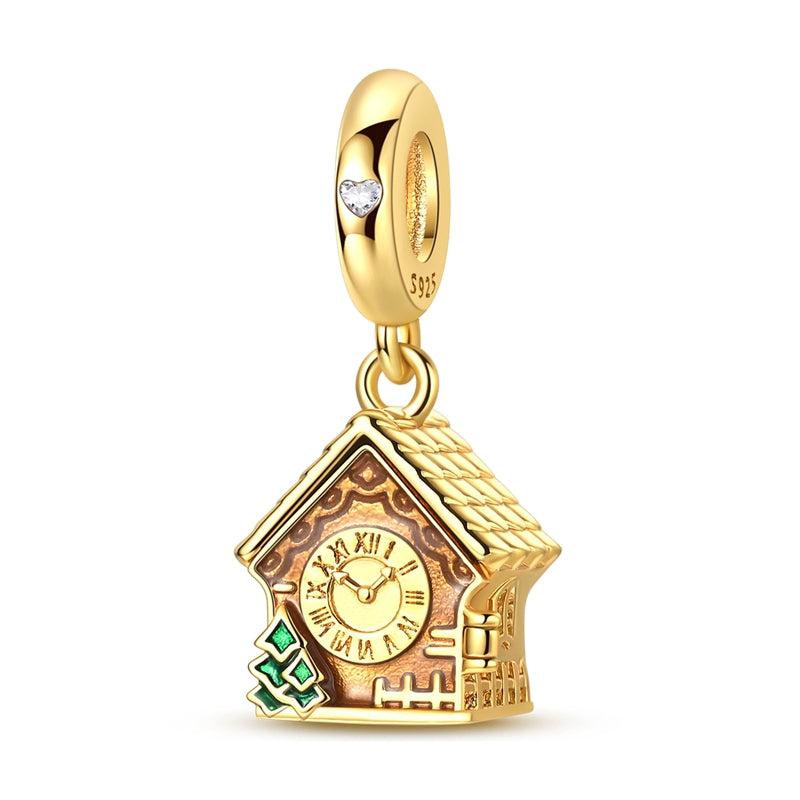 Cuckoo Clock That Can be Opened And Closed Charm
