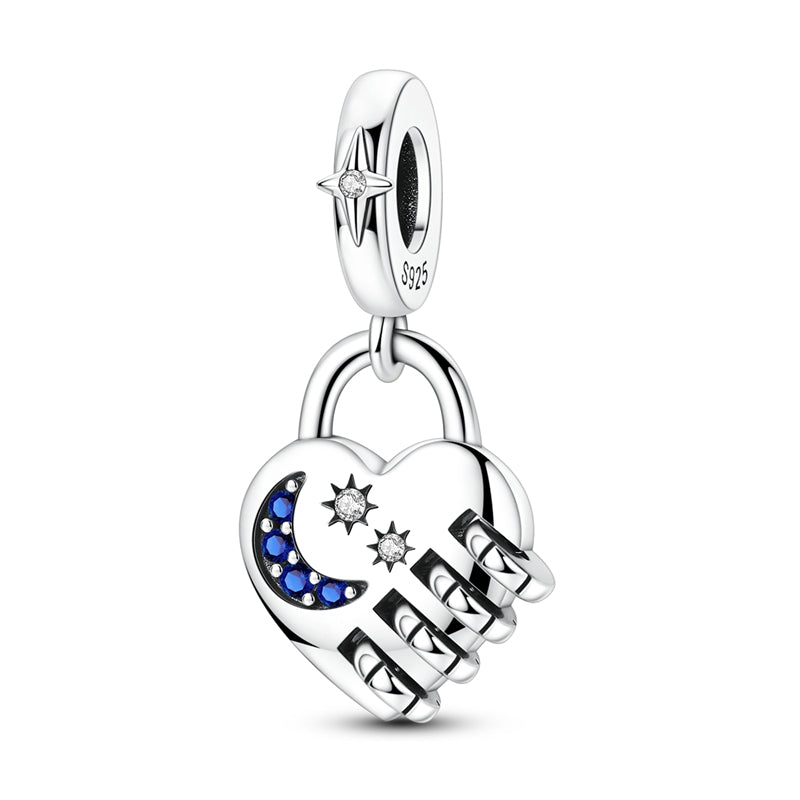 Rotatable Heart Lock Charm
