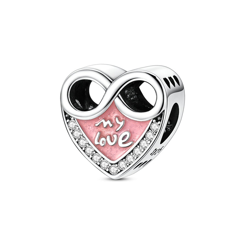 Infinity Heart Bead Charm