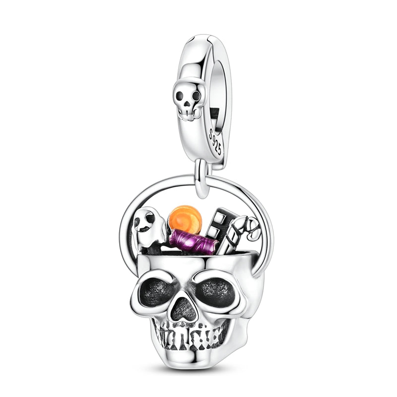 Skeleton Basket Candy Charm