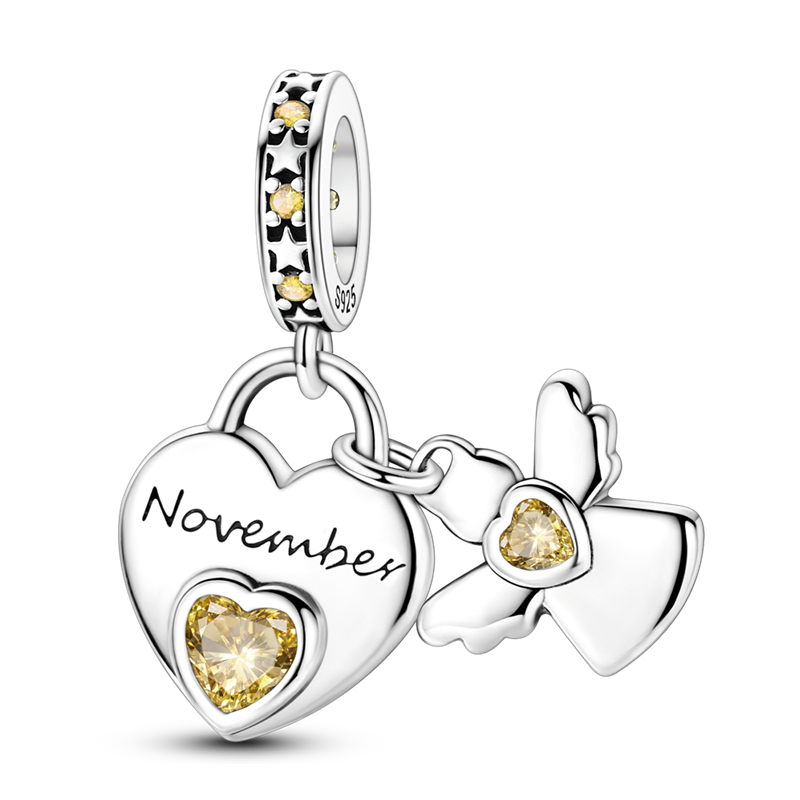November Guardian Angel Charm (Guardian Angel Birthstone Series)