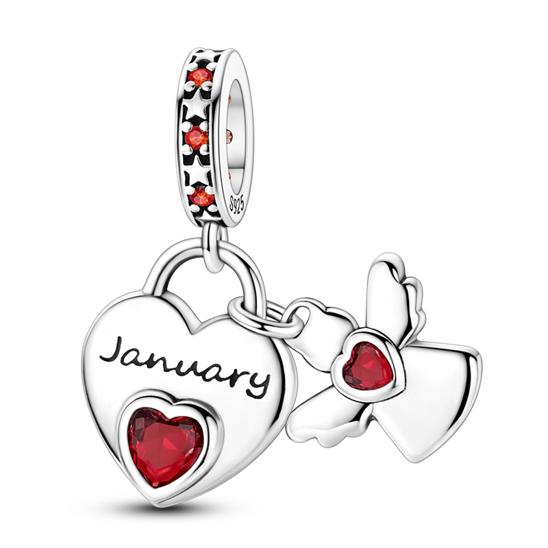 January Guardian Angel Charm (Guardian Angel Birthstone Series)