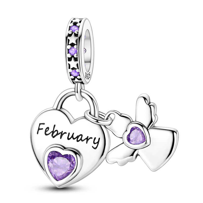 February Guardian Angel Charm (Guardian Angel Birthstone Series)