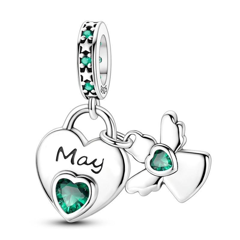 May Guardian Angel Charm (Guardian Angel Birthstone Series)