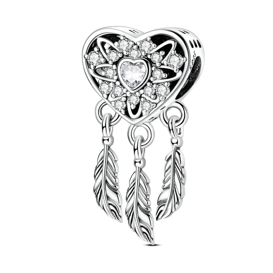 Sparkling Heart Dreamcatcher Charm