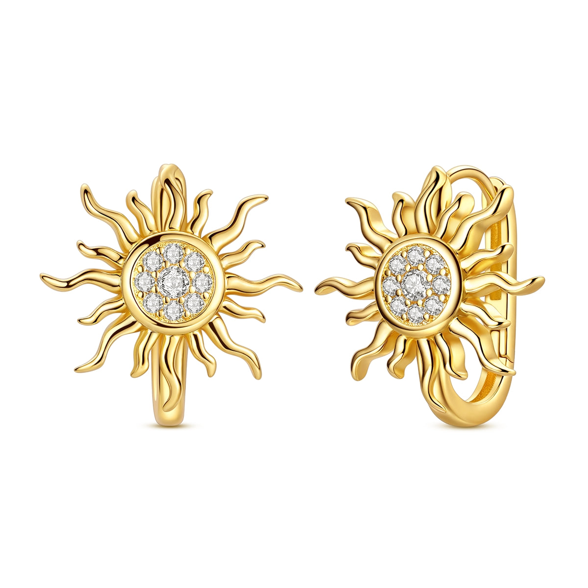 Golden Sun U-Shaped Earrings