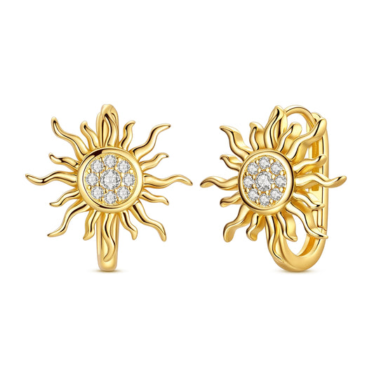 Golden Sun U-Shaped Earrings