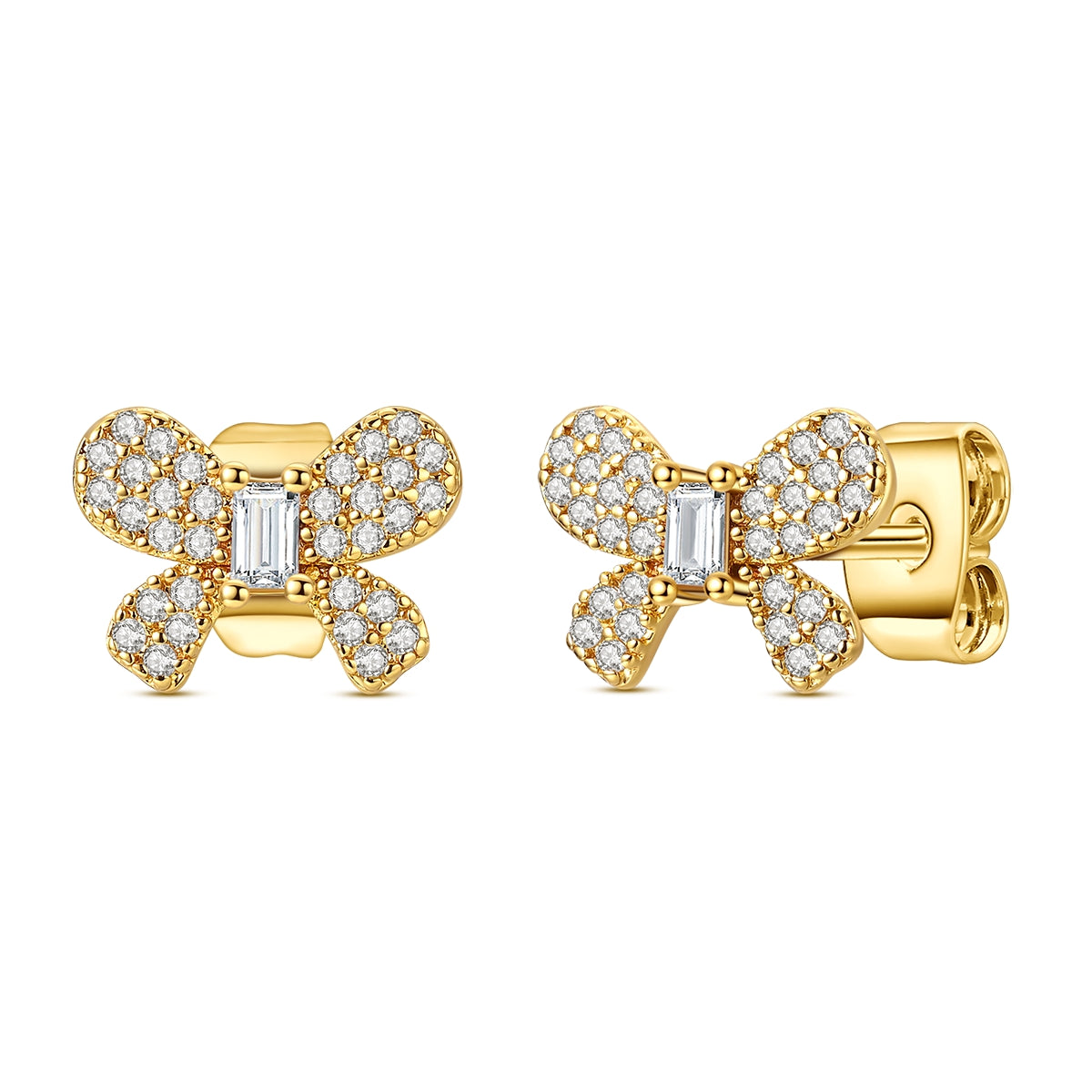 Sugar Cube Bow Earrings