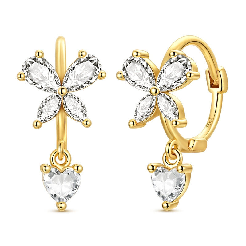 Butterfly Heart Earrings