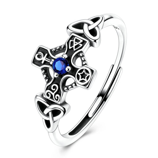 Celtic Knot Cross Ring