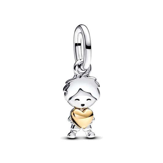 Hug Heart Boy & Girl Charm