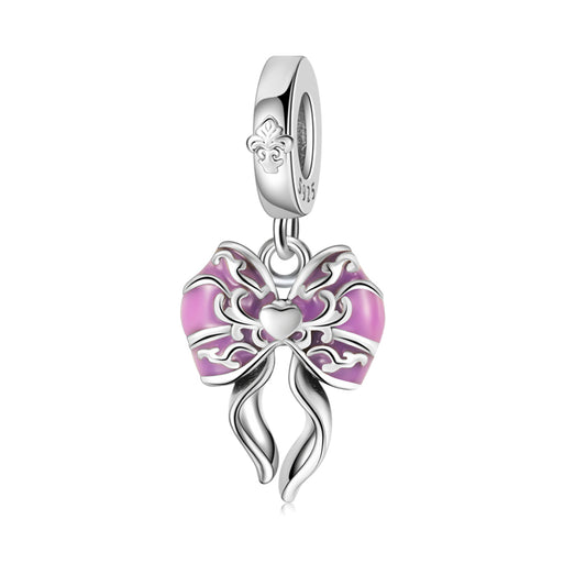 Purple Bow Charm