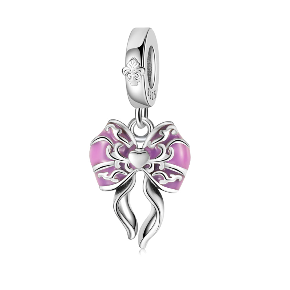 Purple Bow Charm