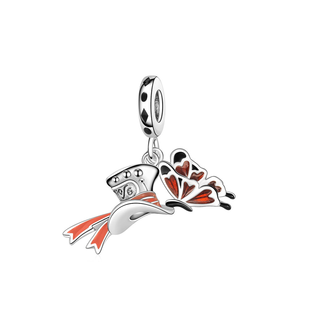 Alice Butterfly and Hat Charm