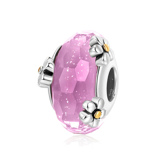 Small Flower Murano Glass Charm