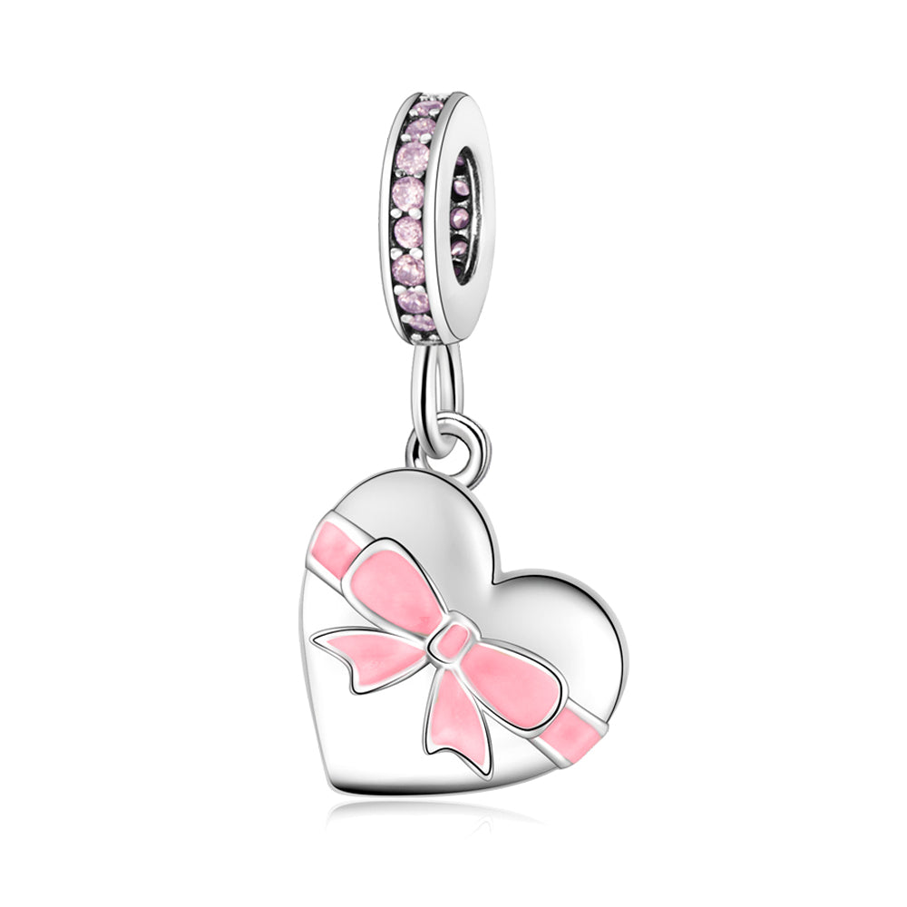 Openable Heart-shaped Gift Box Charm