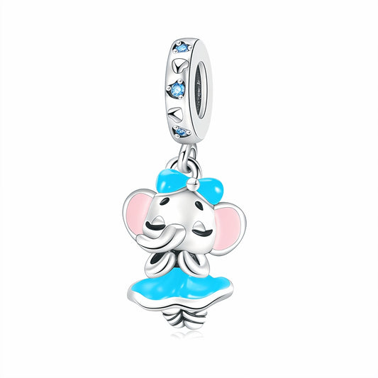 Elegant Ballet Elephant Charm