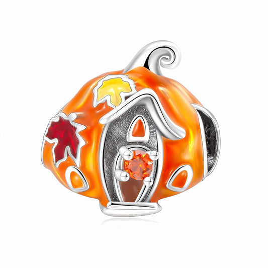 Golden Autumn Pumpkin House Charm