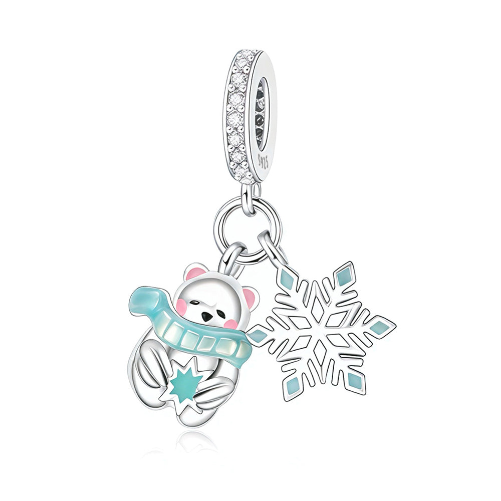 Sparkling Snow Bear Charm