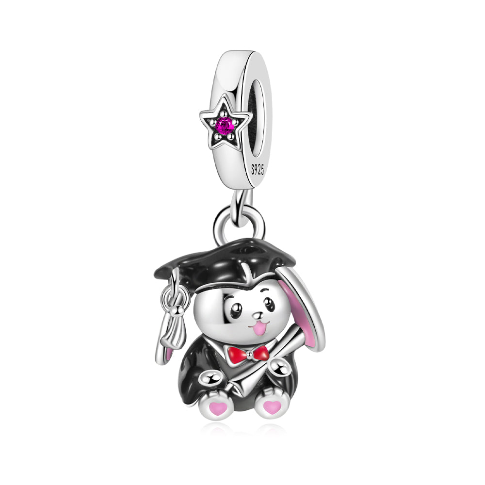 Outstanding Graduate Rabbit Charm
