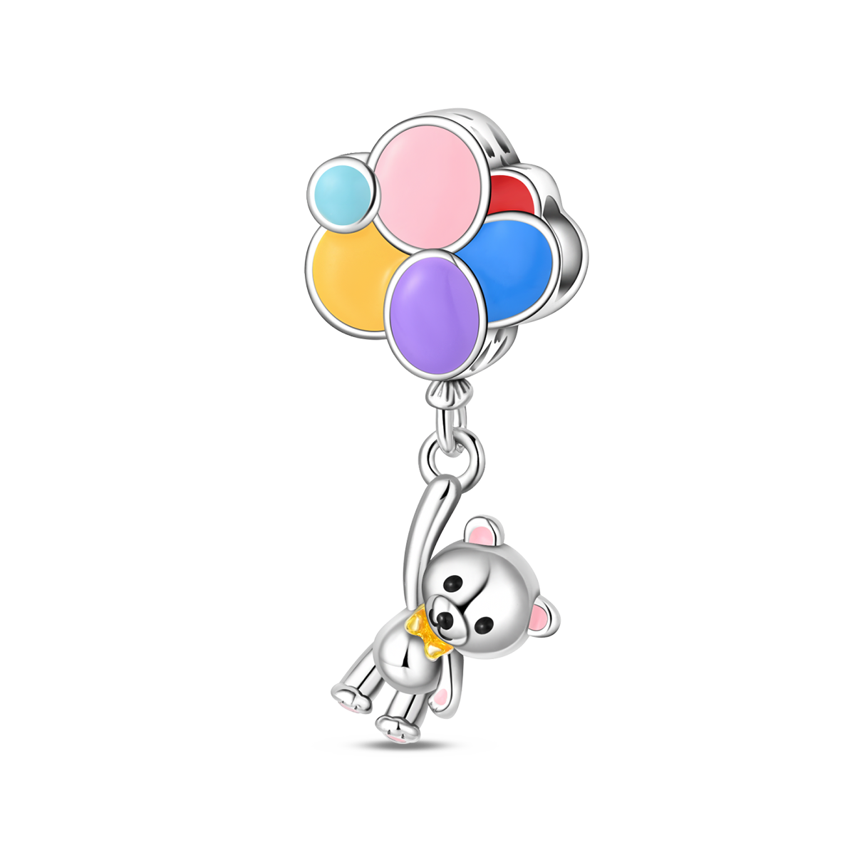 Colorful Balloon Bear Charm
