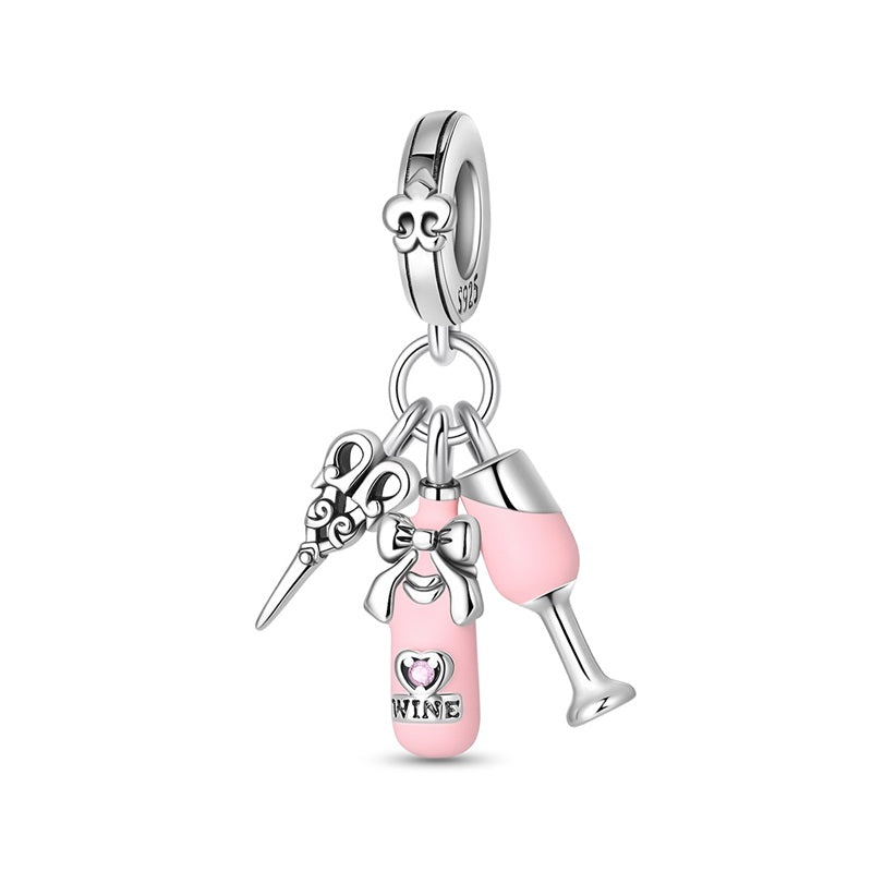 Exquisite French Wine Glass Charm