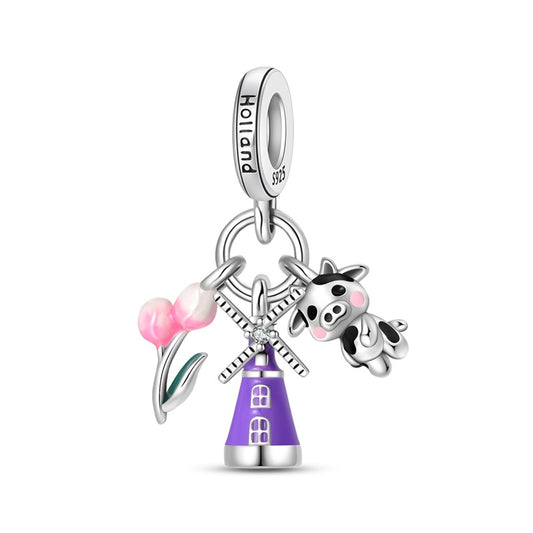 Dutch Windmill Three-piece Charm Set