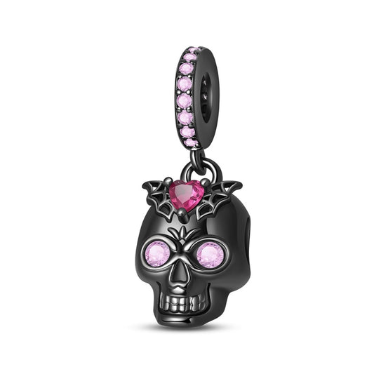 Bat Black Skull Charm