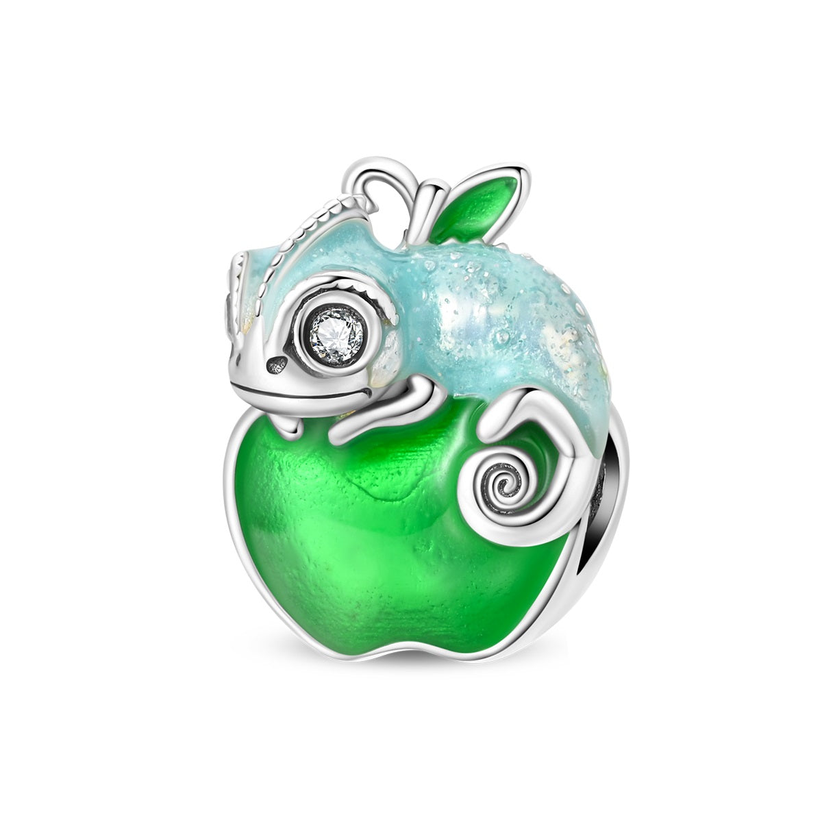 Chameleon Apple Charm
