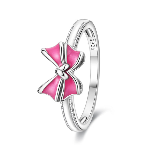 Pink Ribbon Bow Ring