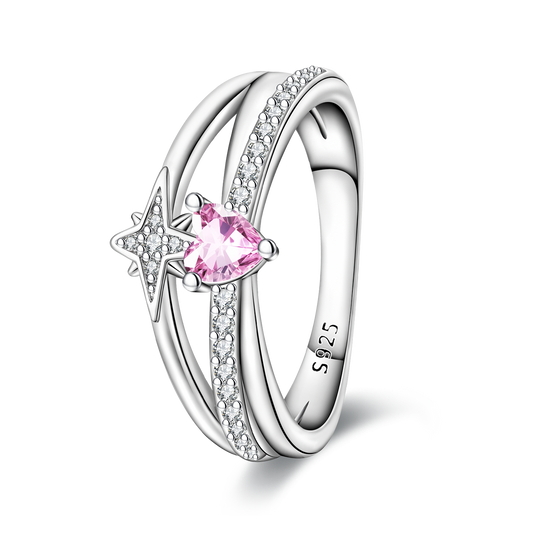 Starlight Pink Sparkling Ring
