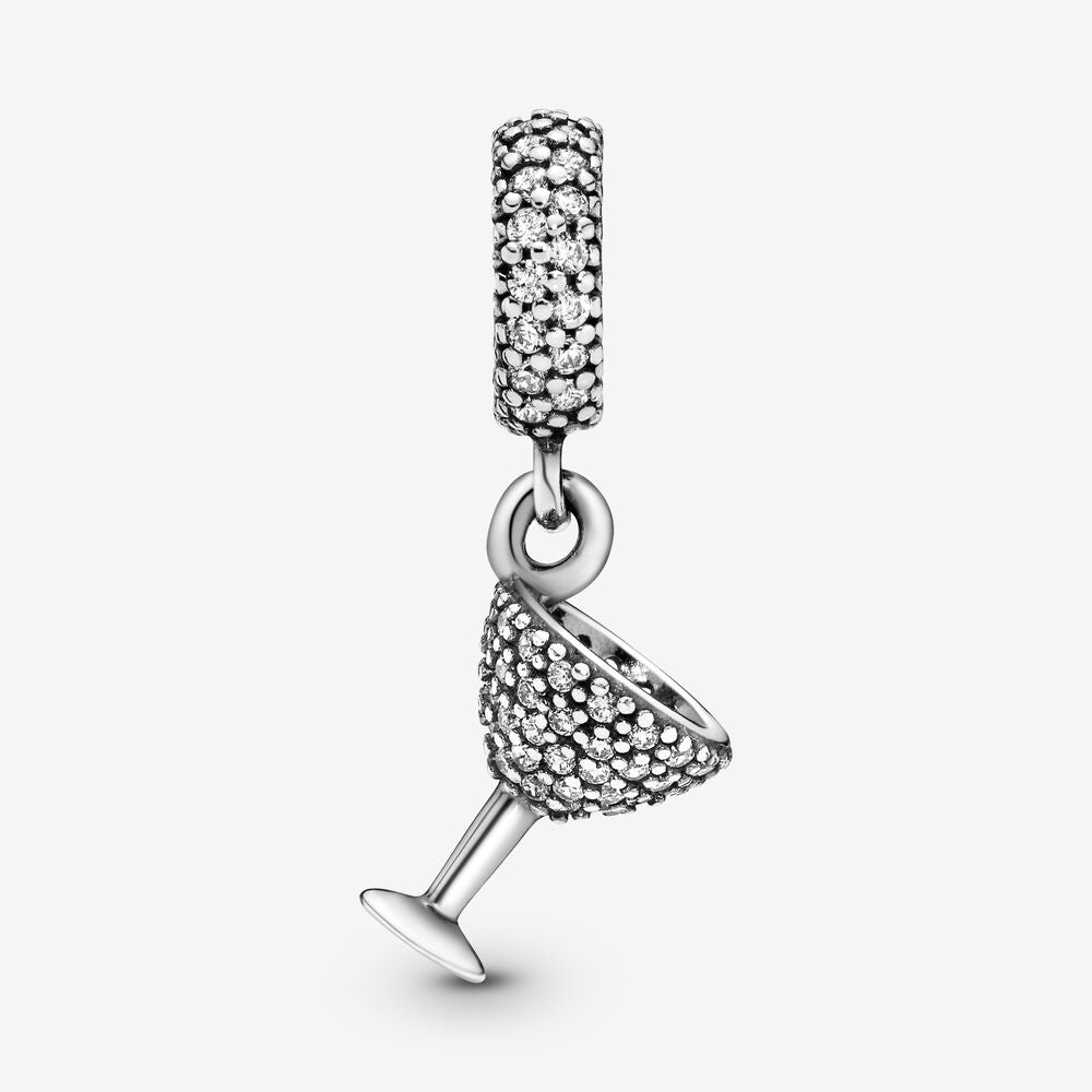Diamond Wine Glass Charm